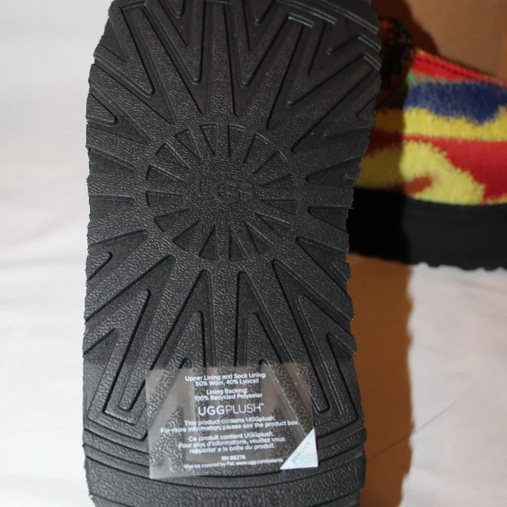 NIB UGG TAZZ PRIDEPOP PLATFORM SHEARLING LINED SLIPPERS - Picture 8 of 8